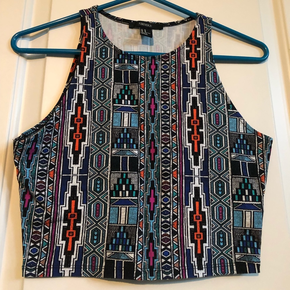 Forever 21 Aztec Crop Top